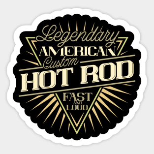 Vintage Hot Rod badge classic custom parts garage fast Sticker